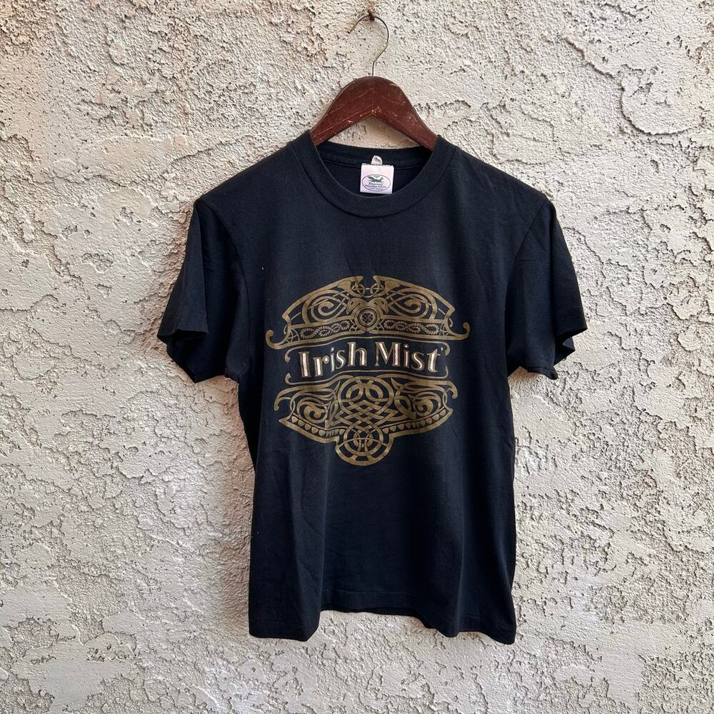 Vintage Blarney Woollen Mills Irish Mist Celtic T-Shirt Black Womens Small